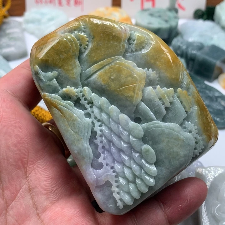 颈饰未镶嵌翡翠保真天然a货翡翠