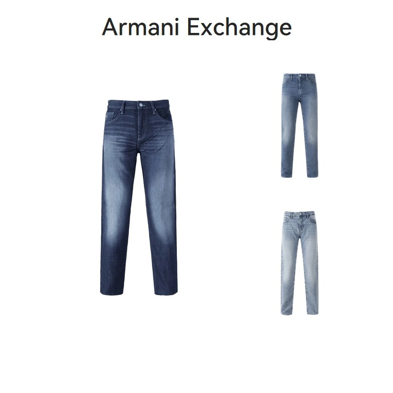 AX阿玛尼Armani 男士低腰复古修身窄脚牛仔裤6DZJ13 Z1TTZ