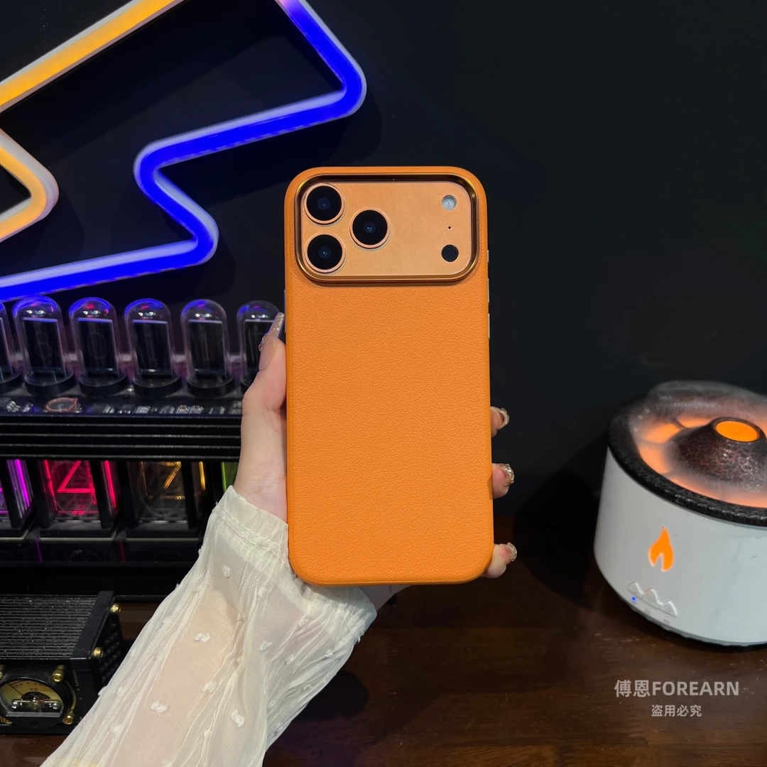 适用于iPhone苹果17promax手机壳17pro保护套超薄17素皮air后壳