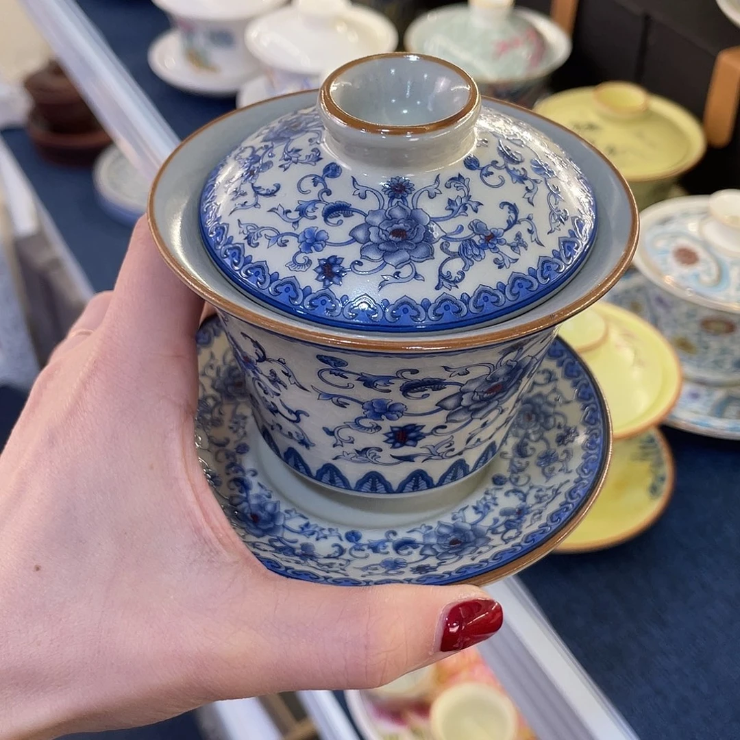 陶景德陶瓷盖碗茶具