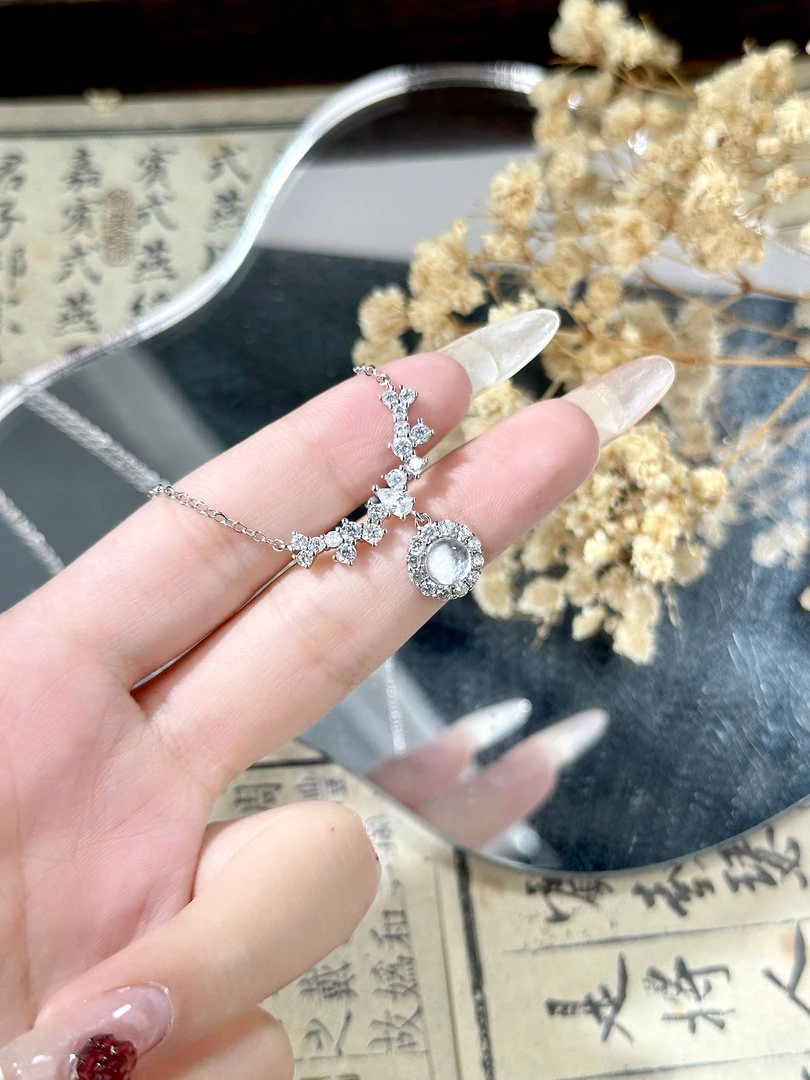 *天使之泪*天然高冰水沫子轻奢锁骨链项链SY001多样性发货