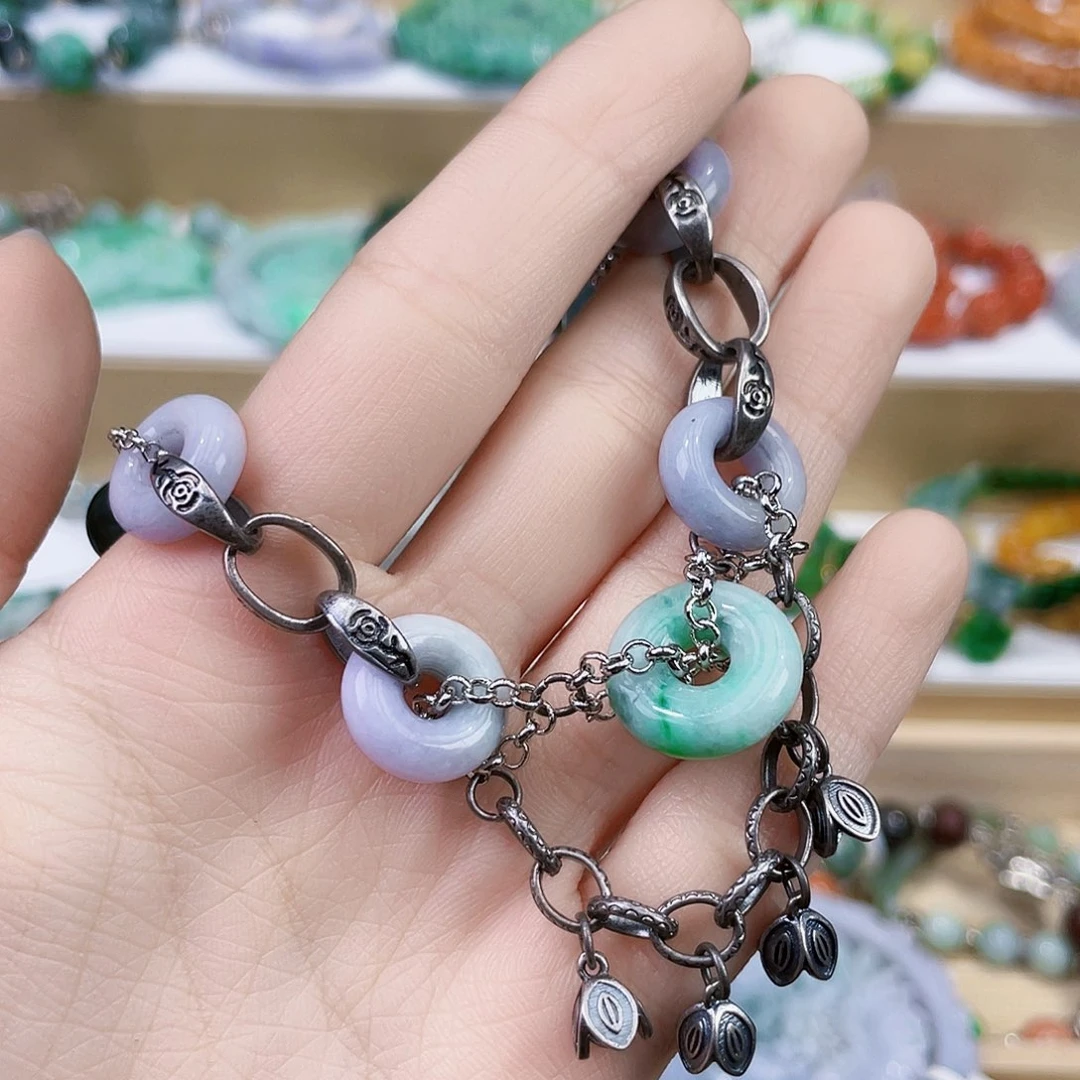 追***梦翡翠未镶嵌手链手链