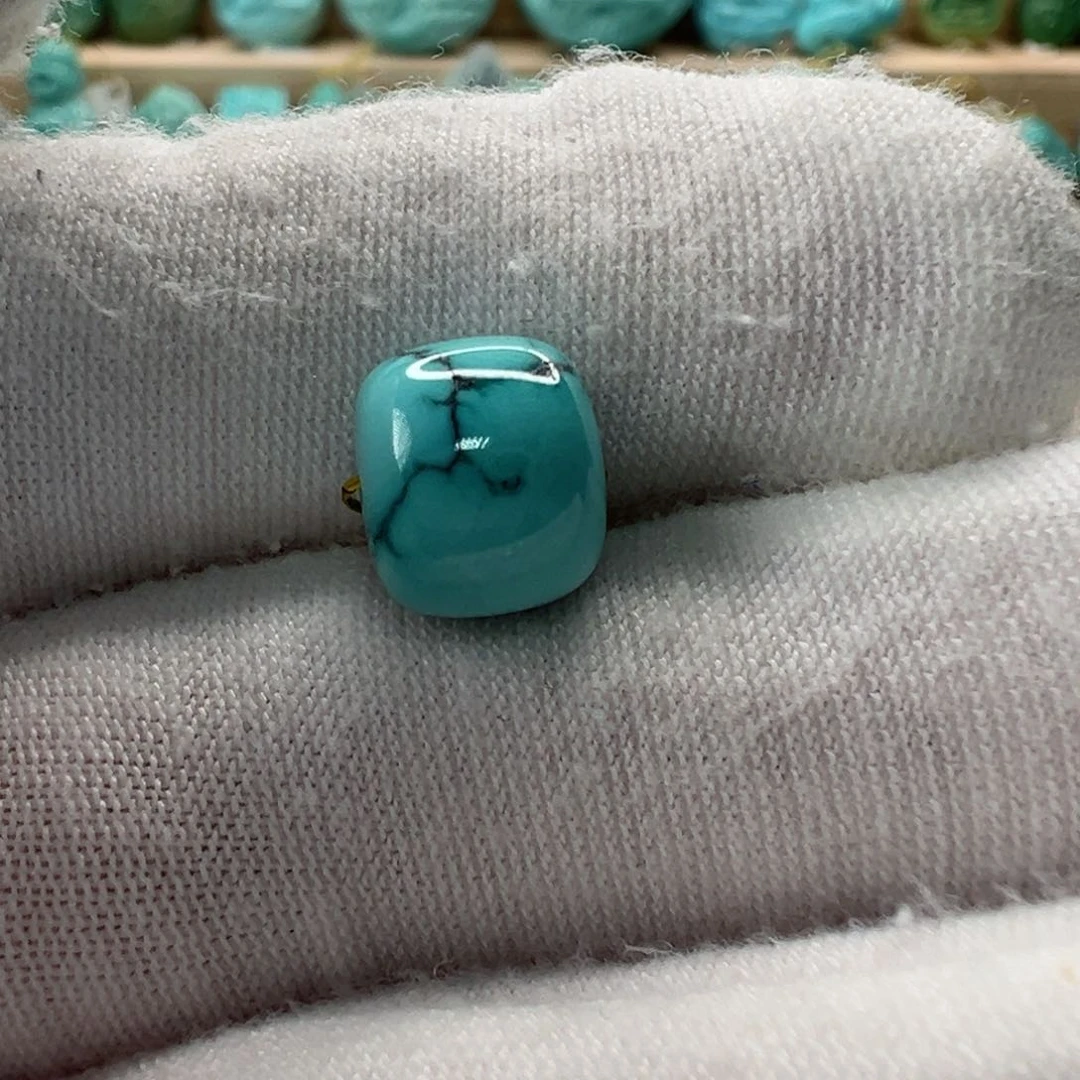 未镶嵌绿松石老型珠9.6mm