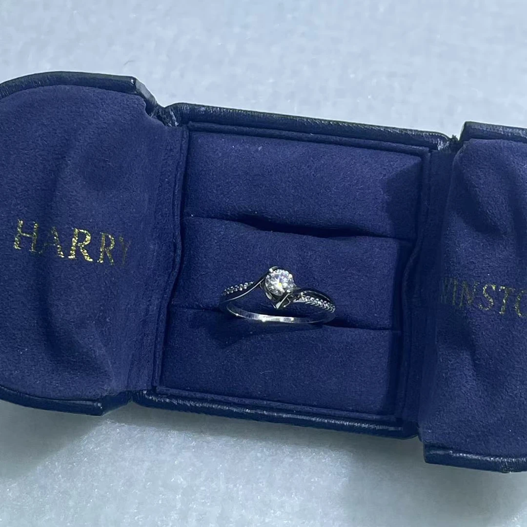 带包装【众星甄选】戒指微镶天使之吻戒指50分【L】