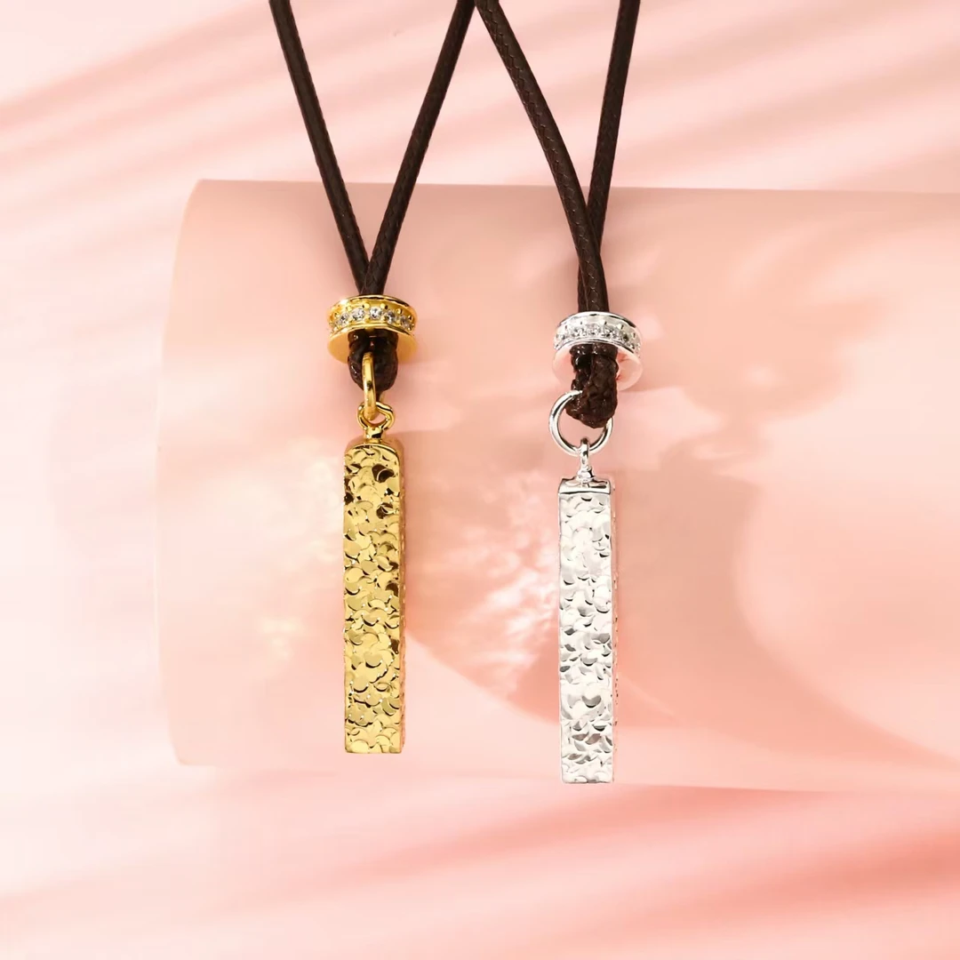 吊坠足银 足银999.9碎冰冰四方来财吊坠项链简约个性女友时尚百搭