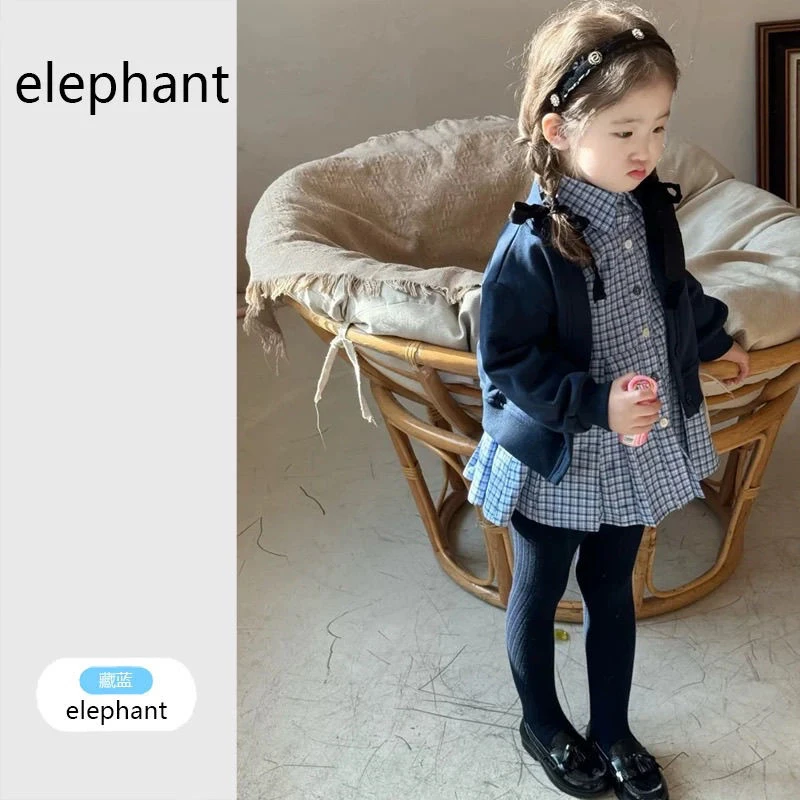 女童外套春装2025宝宝甜美爱心开衫儿童连衣裙时髦格子翻领衬衫裙