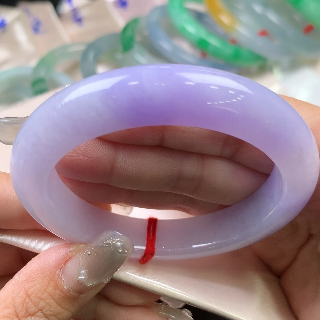 翡翠未镶嵌手镯53.6正圈