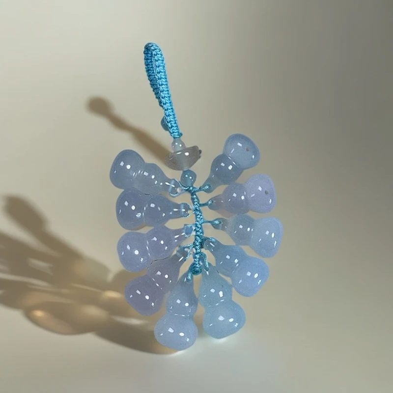 福禄冰蓝葫芦钥匙扣10颗创意礼品手工编织