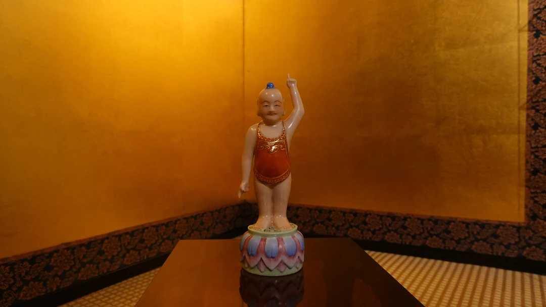 陶瓷彩塑小太子佛像17cm