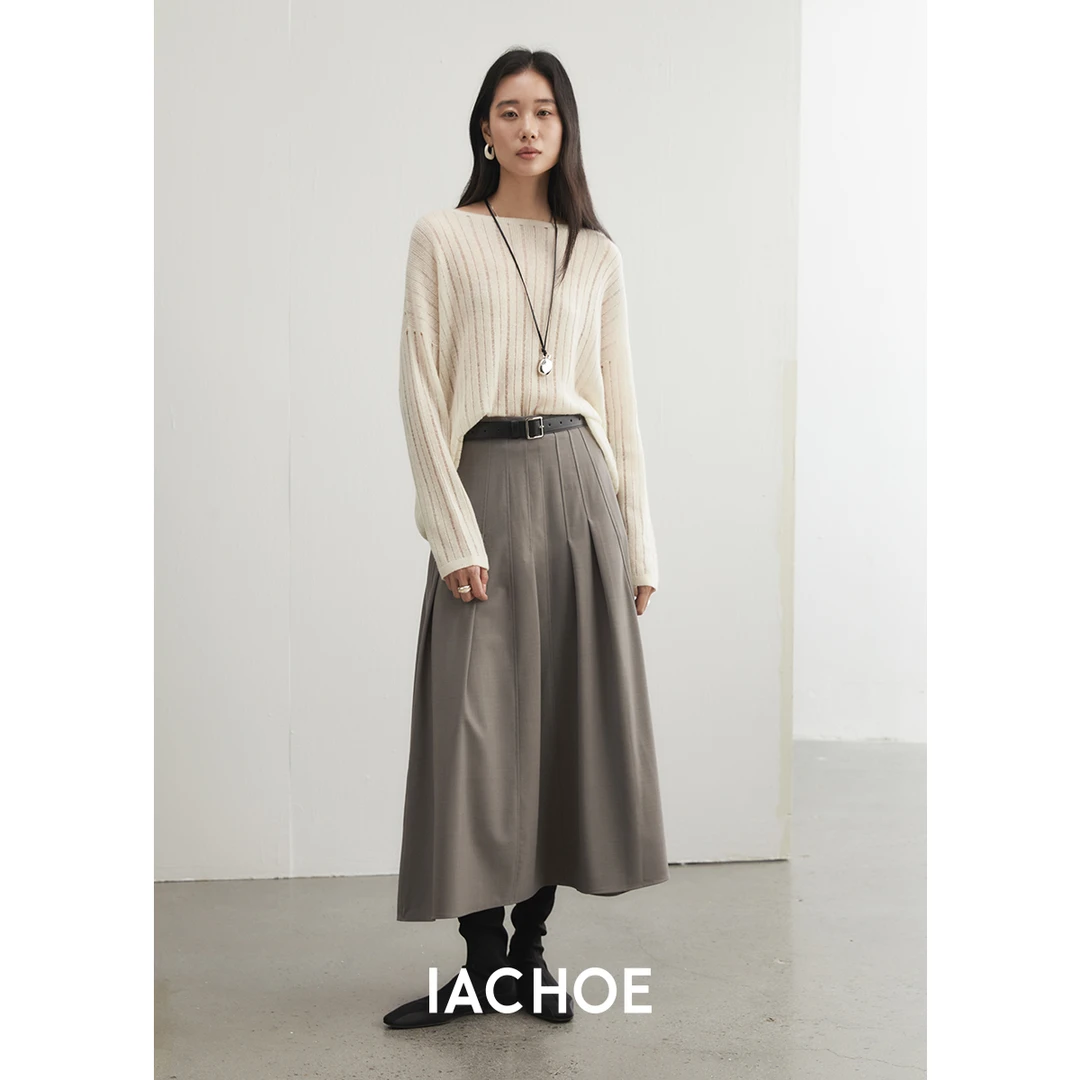 【七爷May专属】IACHOE海盐蓝秋冬季针织毛衣3561505014