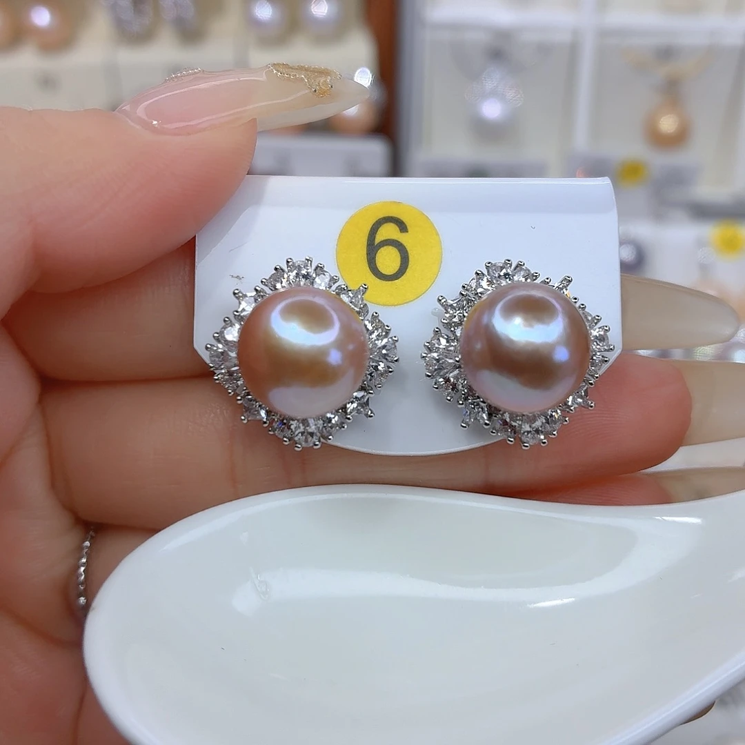 淡水珍珠未镶嵌耳饰F