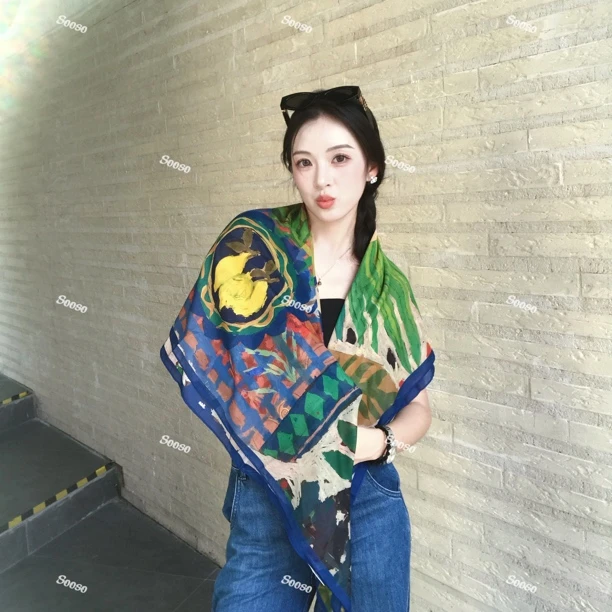 夏日爆款方巾裸感体验工艺升级3.0海边新疆西藏度假大尺寸110