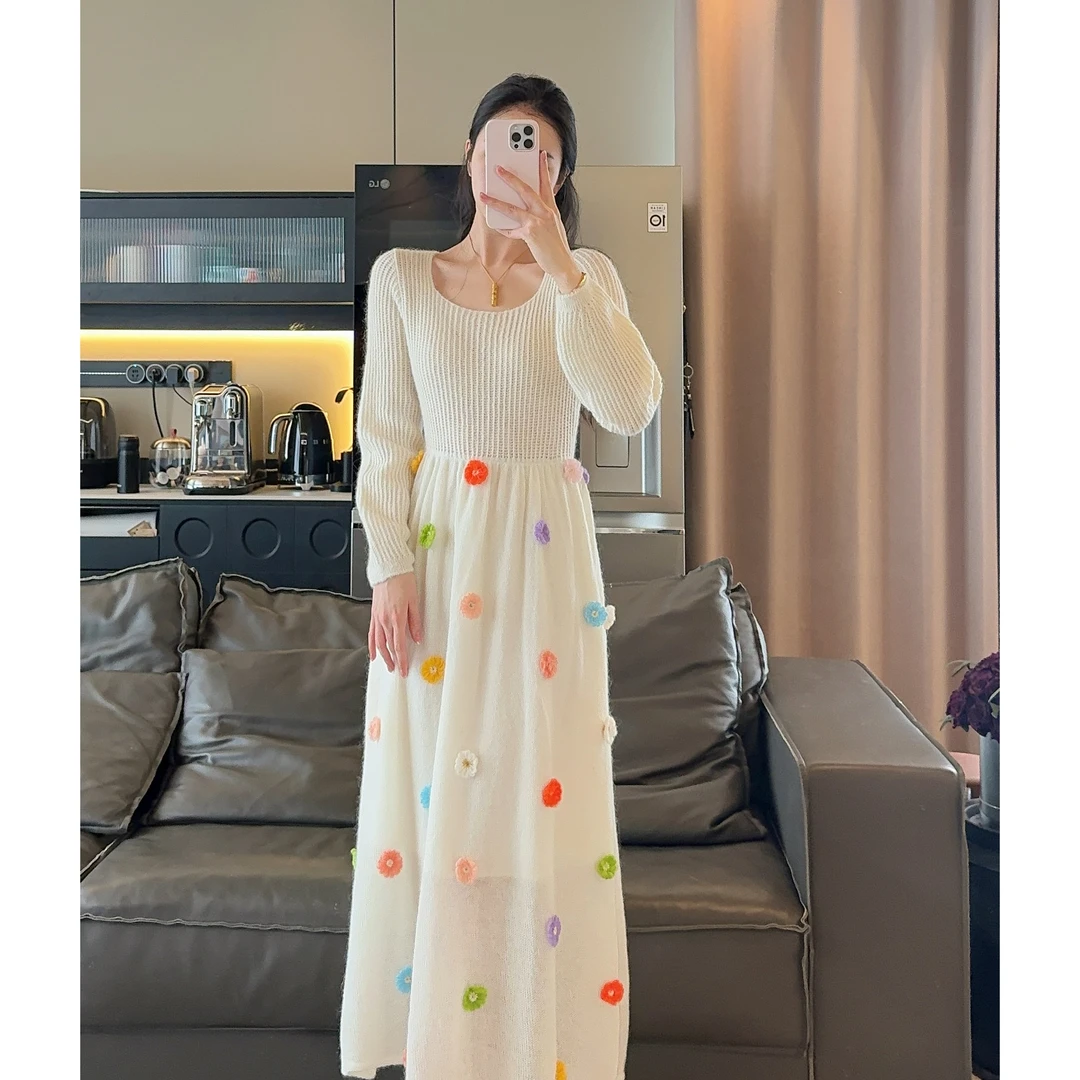Zwinnie/詹维尼【手工花朵羊毛裙-独家系列】连衣裙 GZY202502