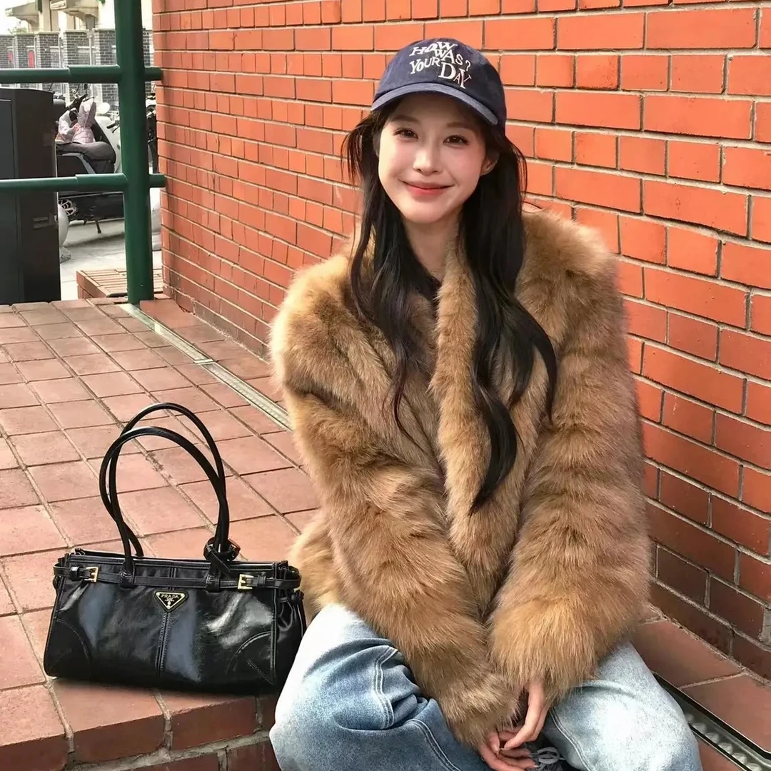 2024秋冬新款美拉德毛毛外套短款高级感轻奢气质显瘦网红爆款
