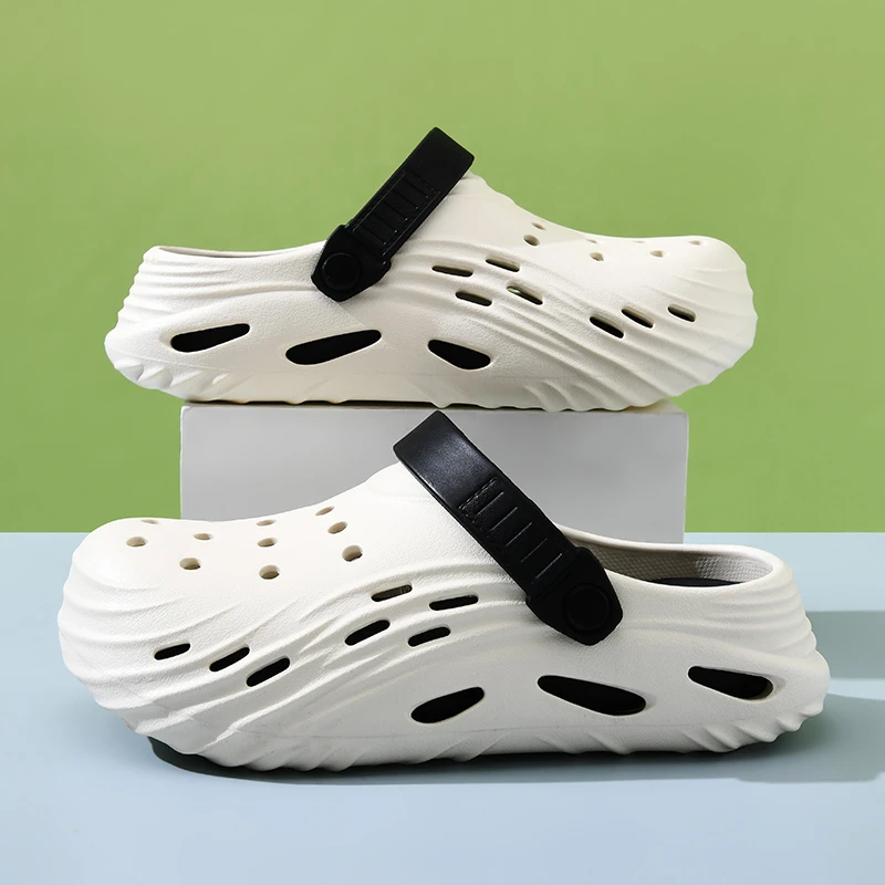 防滑洞洞鞋女外穿厚底时尚爆火拖软底舒适开车鞋休闲海边女士新