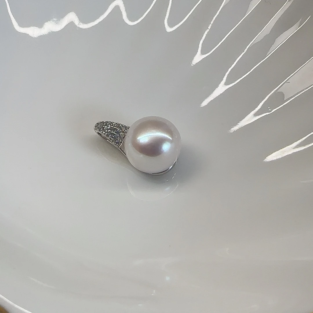 淡水珍珠颈饰银S925镶嵌腿*