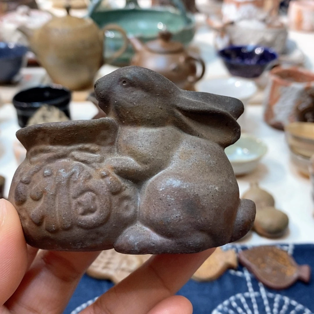 柴烧侘寂粗陶茶具