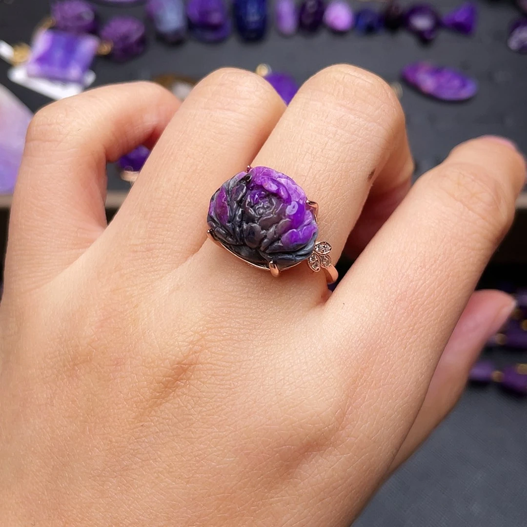 苏纪石（舒俱来）戒指银S925镶嵌