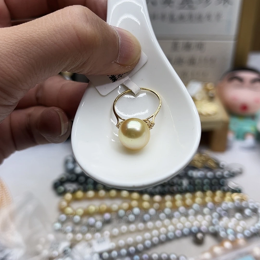 戒指海水珍珠18K金镶嵌