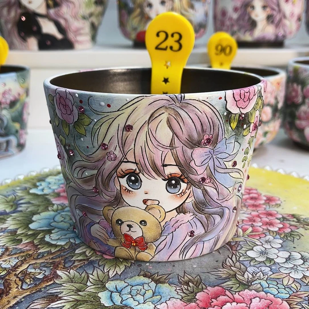 红陶薄雾花盆一物一拍