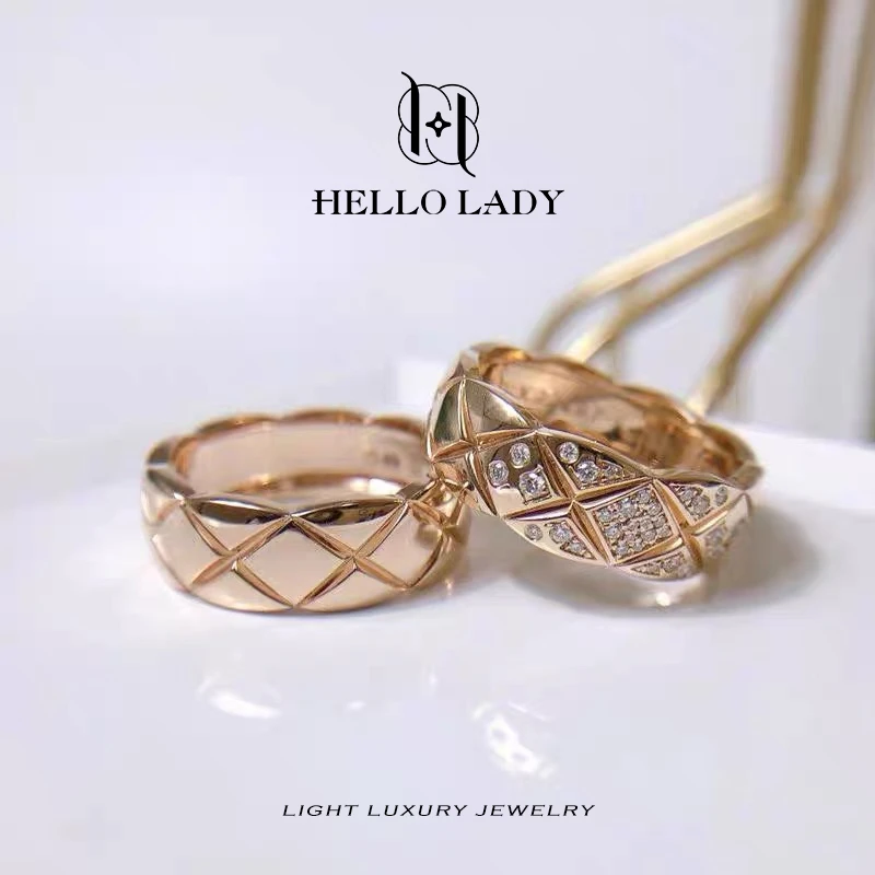 【V金版本】精工CNC 菱格纹戒指1157