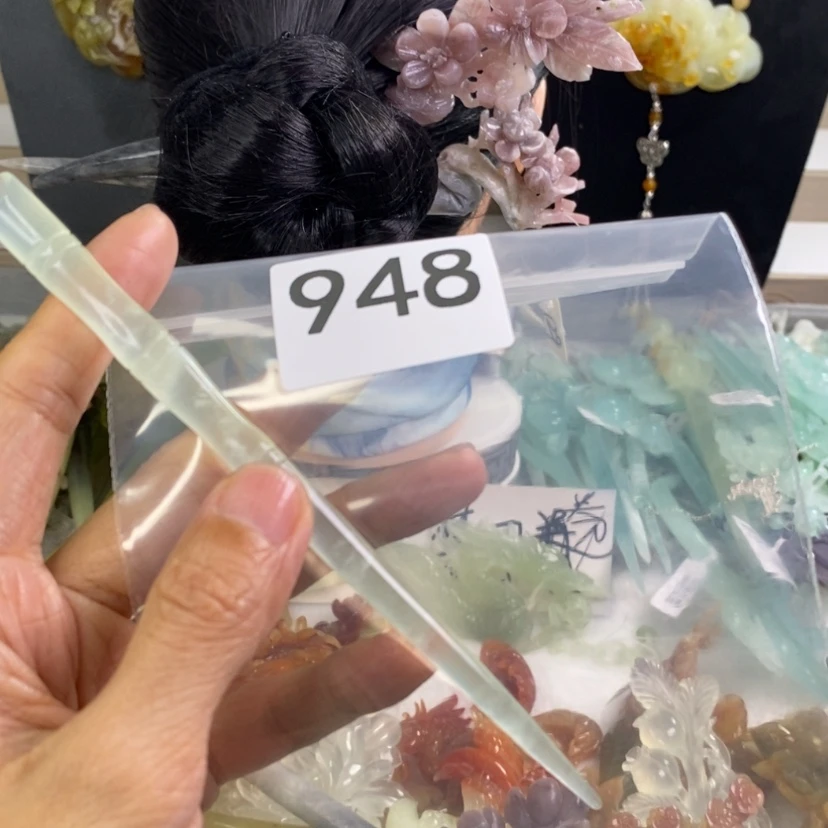 【闪购商品】岫玉发饰未镶嵌暮**ν