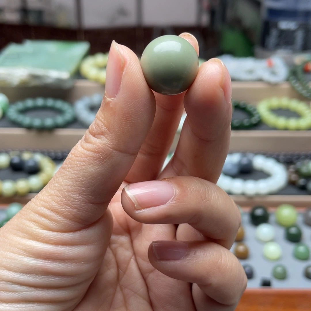 和田玉单珠16未镶嵌