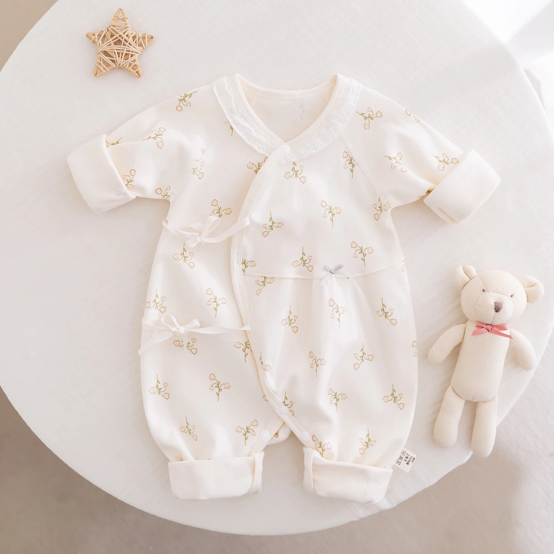 婴儿衣服春夏款新生儿连体衣初生女宝宝纯棉护肚和尚服哈衣春秋季