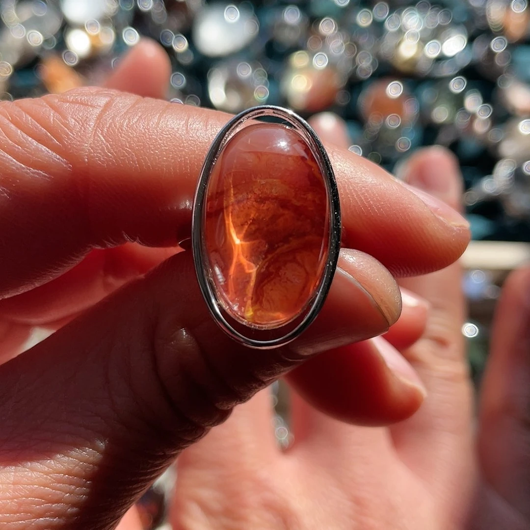 【闪购商品】水晶珠宝半成品银S925镶嵌戒指