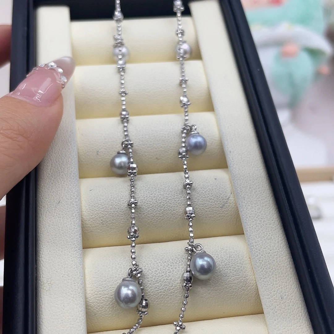 颈饰银S925镶嵌海水珍珠