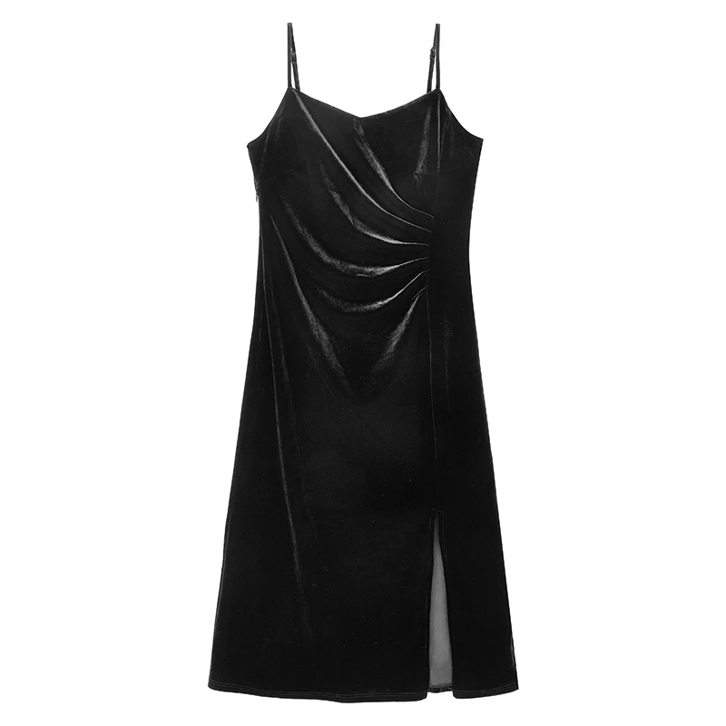 【籽言专属】优雅修身吊带裙N3113