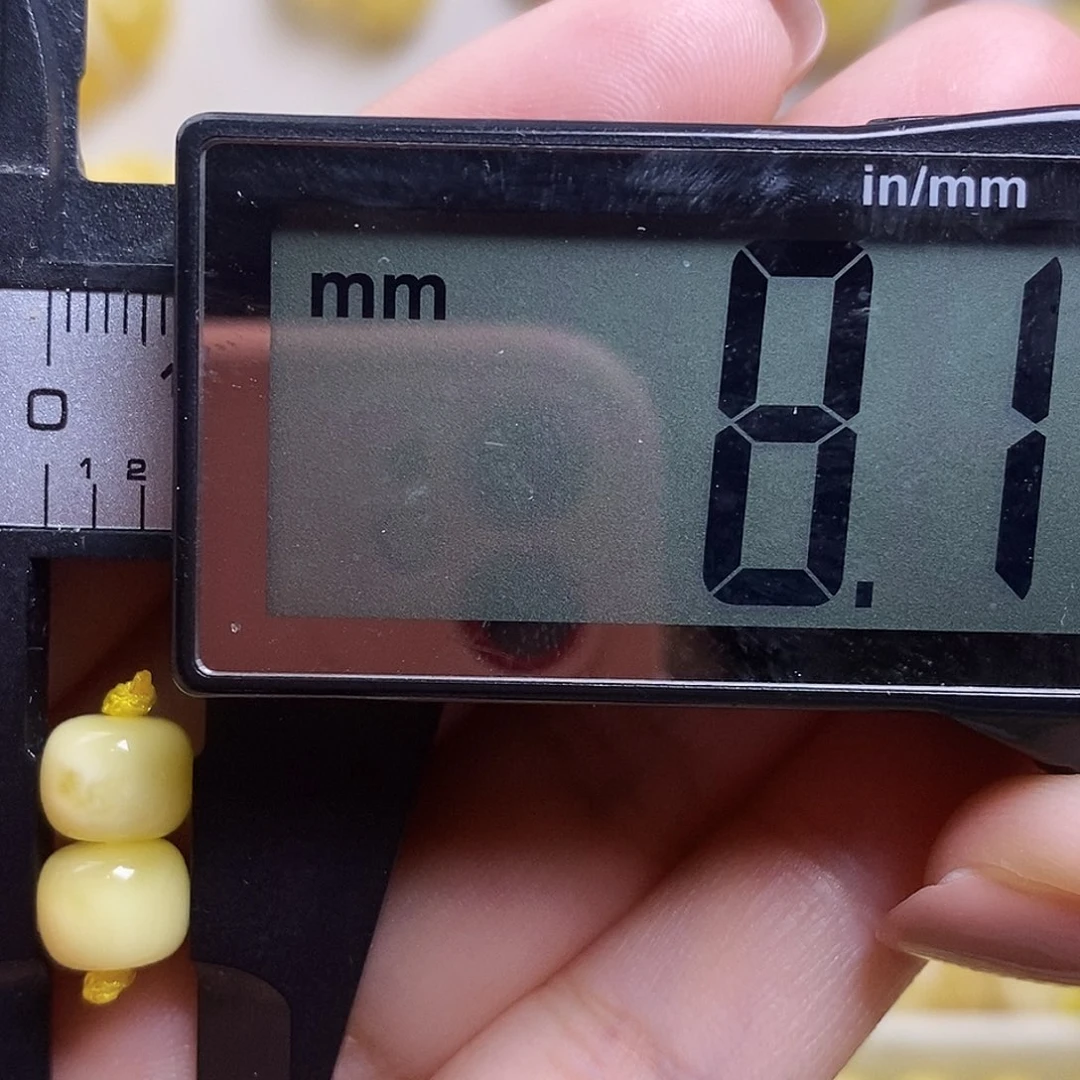 裸石琥珀未镶嵌蜜蜡老型对珠