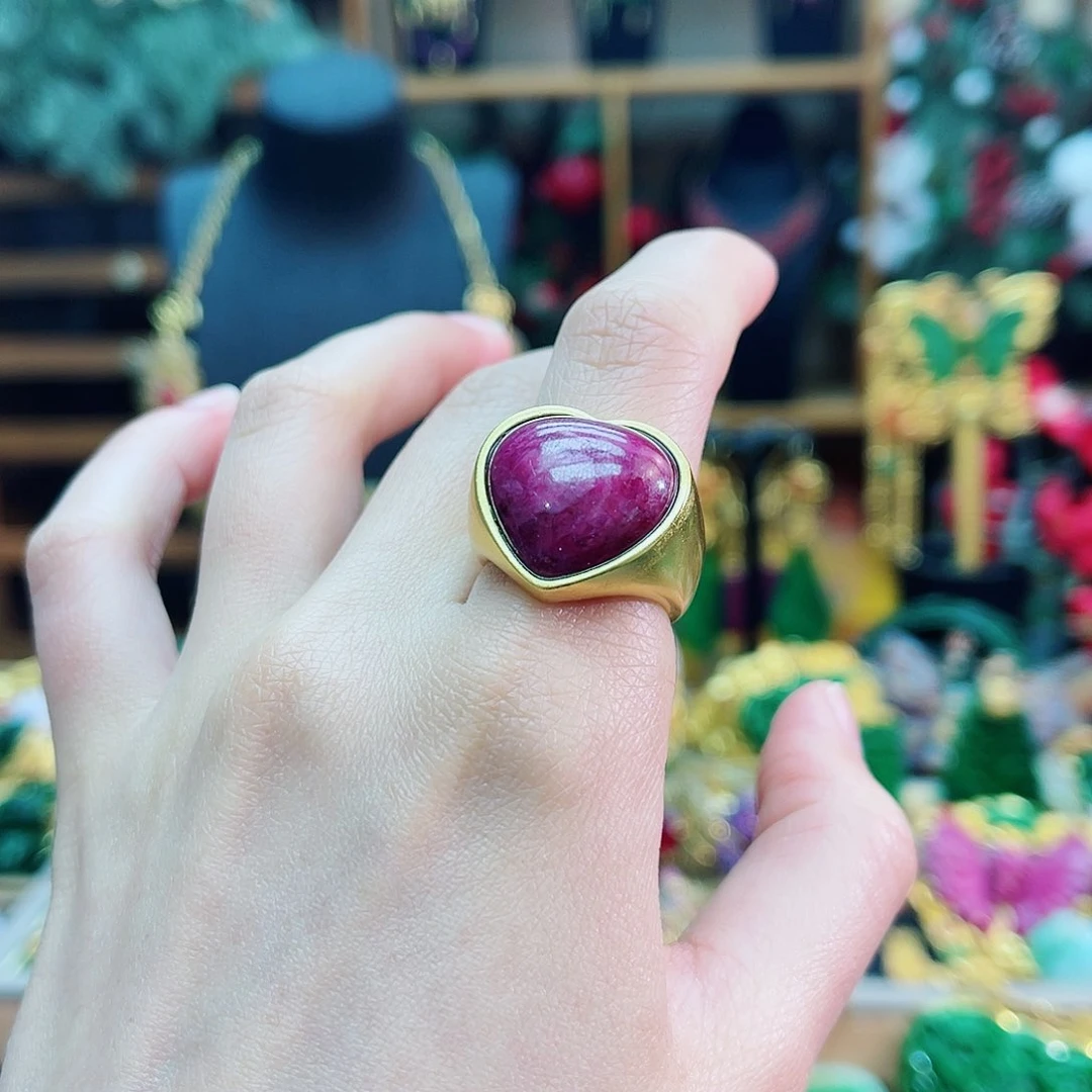 银S925镶嵌戒指红宝石48小时鉴赏期1