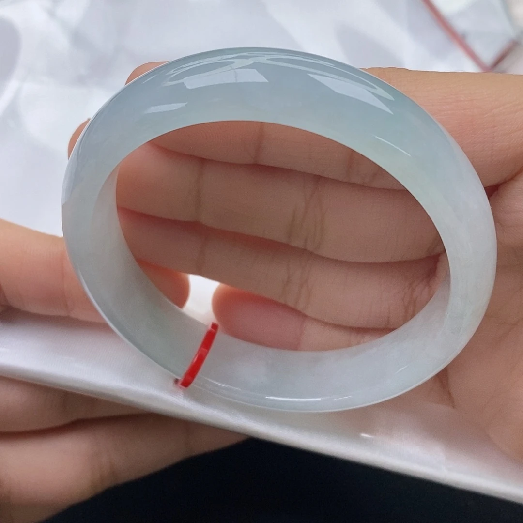 翡翠未镶嵌手镯5455正圈