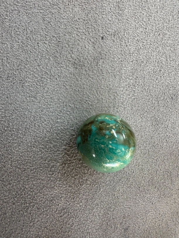 原矿绿松石圆珠尺寸14➕有瑕