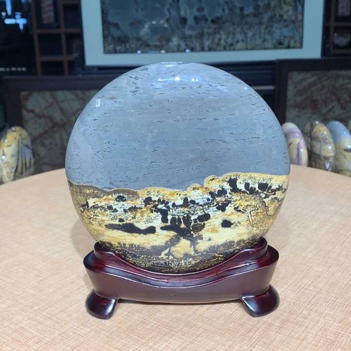 ，广西国画石摆件，收藏观赏