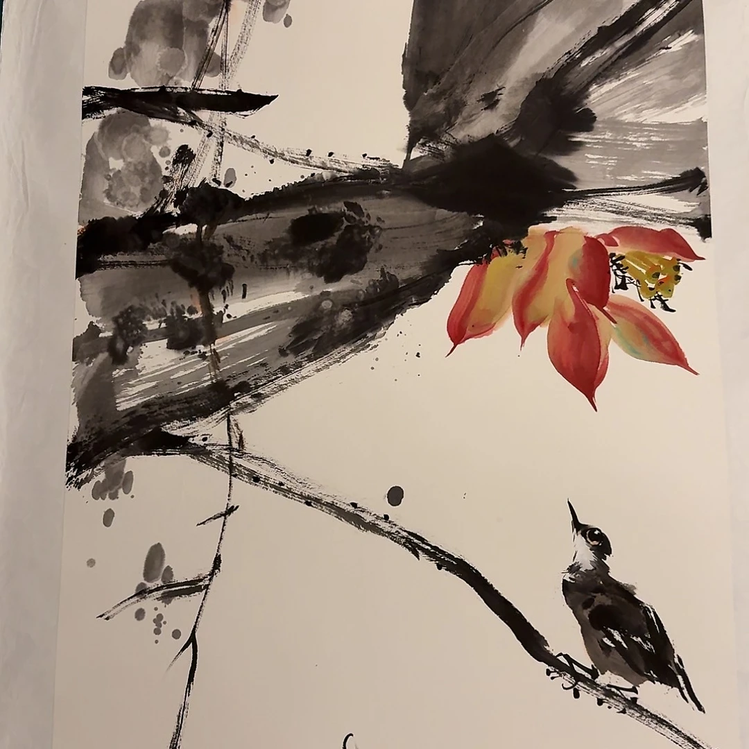国画溥老师作品画作