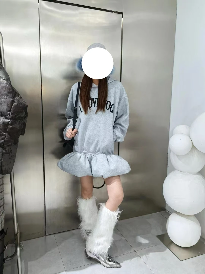 大码欧货重工卫衣裙