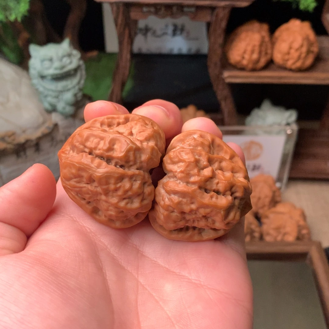 用***3把件文玩核桃43尺寸蛤蟆头