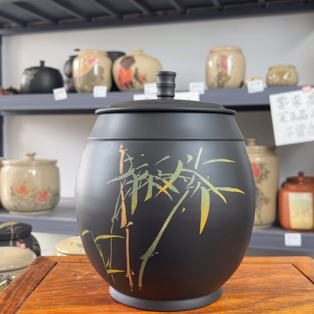 红泥哑光存茶罐醒茶罐