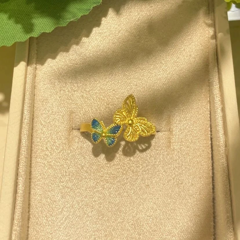 合金戒指 J07712 江生生【比翼双飞】宫廷风开口戒指