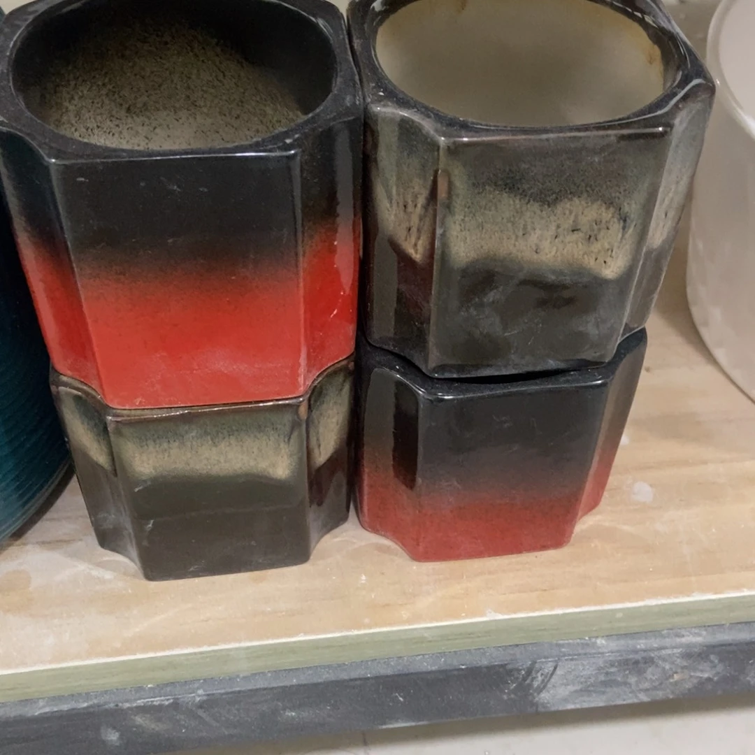 红陶高温陶瓷花盆