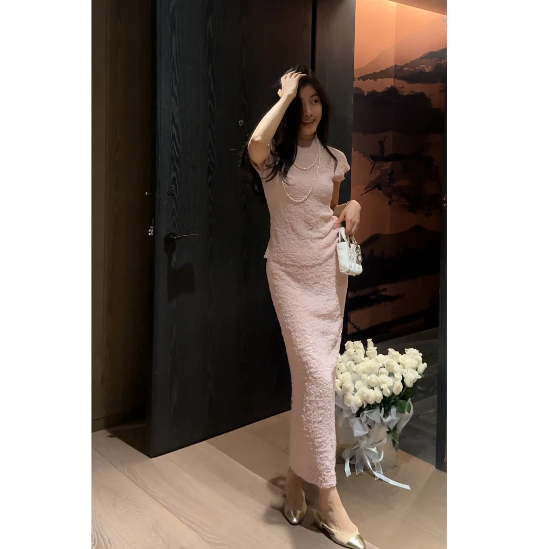 【N·COU】25夏新款【微缩景观】立体褶皱肌理感显瘦莱赛尔套装DY22751