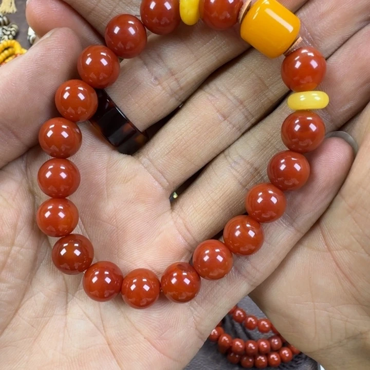 南红玛瑙未镶嵌手链