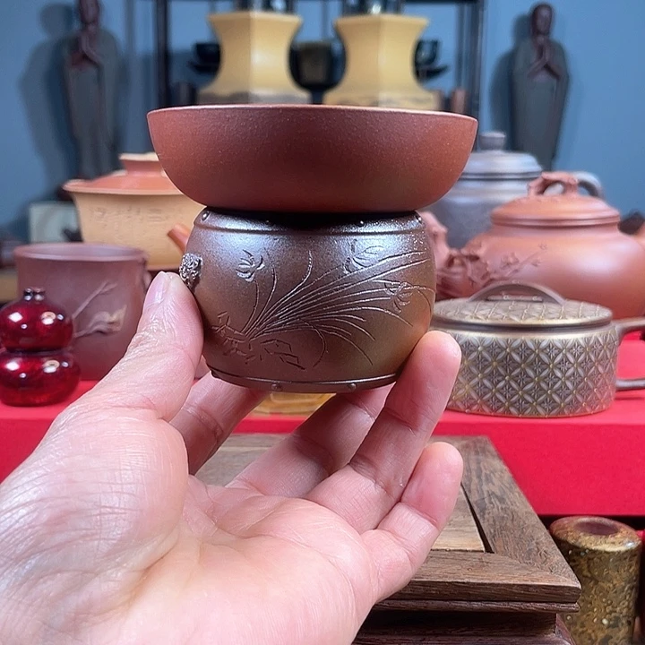 紫砂茶杯紫砂茶漏微瑕