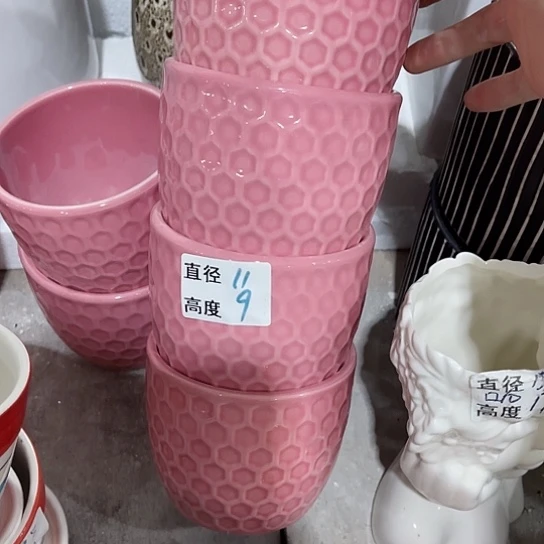 多肉绿植陶瓷花盆9.9包邮，有孔