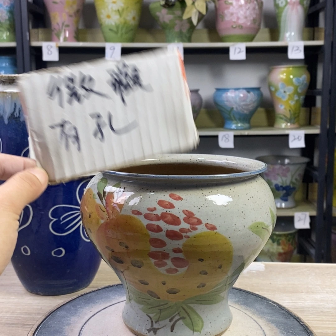 景德镇手工手绘陶瓷花盆