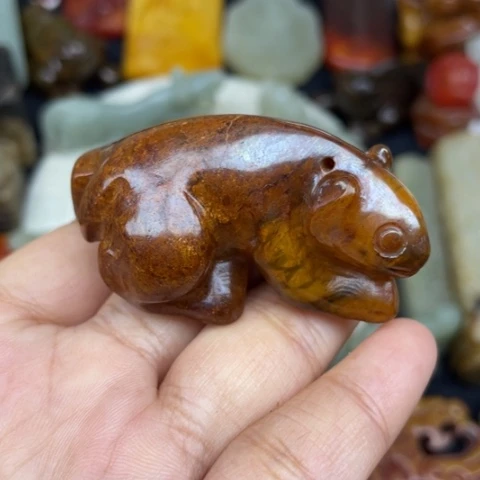 蛇纹石玉未镶嵌颈饰32