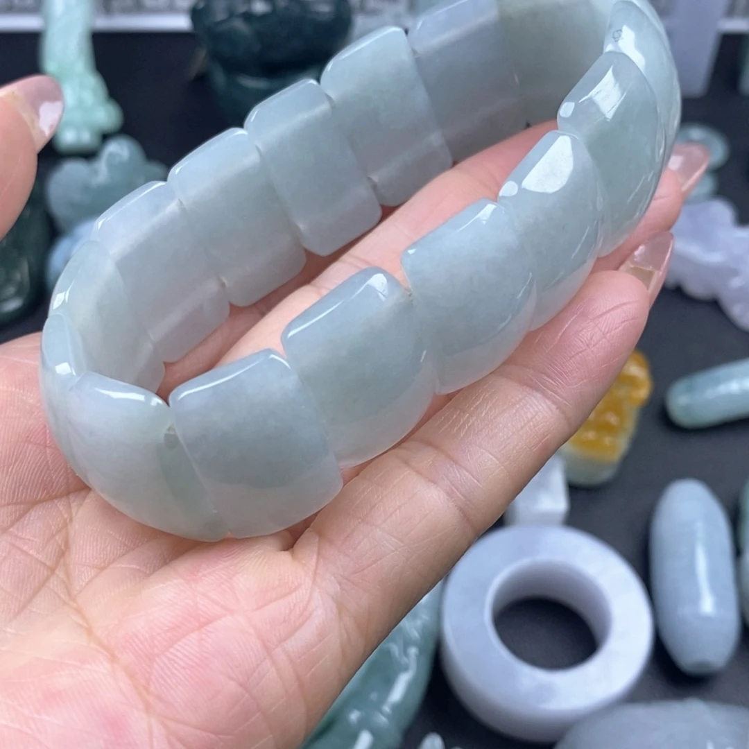 翡翠未镶嵌颈饰手牌手串