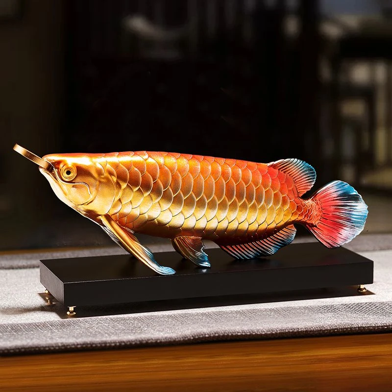 年年有余摆件客厅招财金龙鱼送老板办公室桌面装饰品乔迁开业礼物